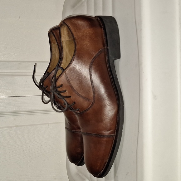 Johnston & Murphy "Hollis" cap toe oxford leather lace up dress shoes - 9M - Picture 3 of 10